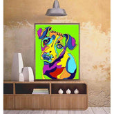 Painting by Numbers Colorful Wildlife Dog